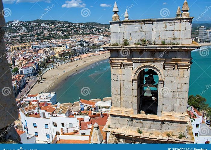 Castillo del Papa Luna Bell Tower View from Peniscola City Castle or Castillo Del Papa ... photo