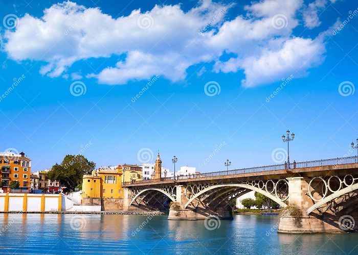 Triana Puente Isabel II Bridge in Triana Seville Andalusia Stock Image ... photo
