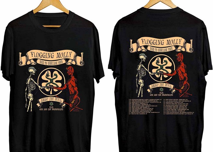 Wellmont Theatre Flogging Molly Road to Rebellion 2024 Tour Shirt, Flogging Molly ... photo