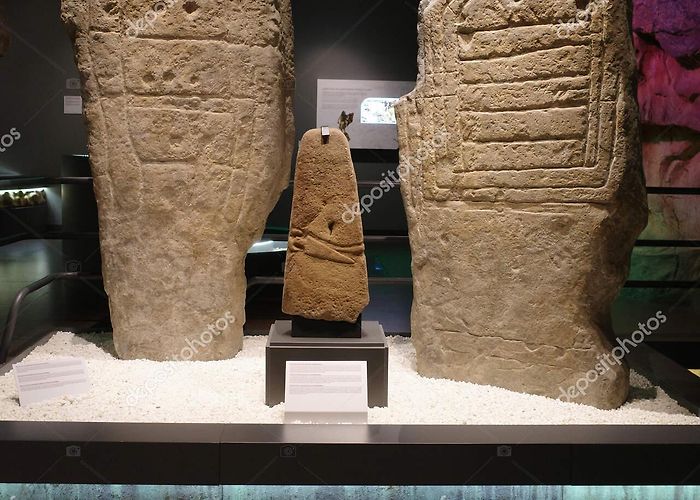 Cantabria Archaeological and Prehistoric Museum Santander Spain Oct 2022 Ancient Burial Stones Historic Artifacts ... photo