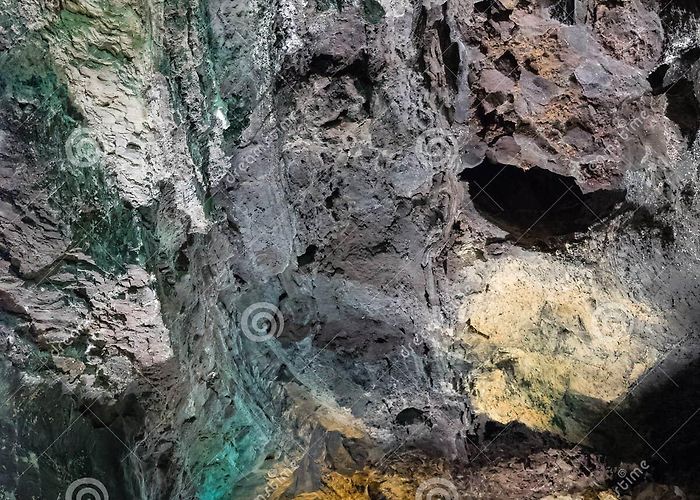 La Cueva de los Verdes Interior of the Cueva De Los Verdes in Lanzarote. Interior ... photo