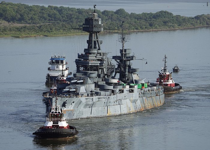 USS Texas (BB-35) USS Texas (BB-35) is towed through the Houston Ship Channel, 31 ... photo