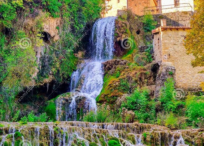 Castillo de Burgos Orbaneja Del Castillo Village, Famous Village for Its Cascades ... photo