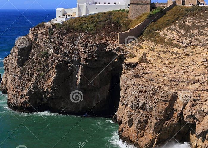 Cape of Saint Vincent Lighthouse Cape Saint Vincent Lighthouse in Sagres, Algarve, Portugal. Stock ... photo