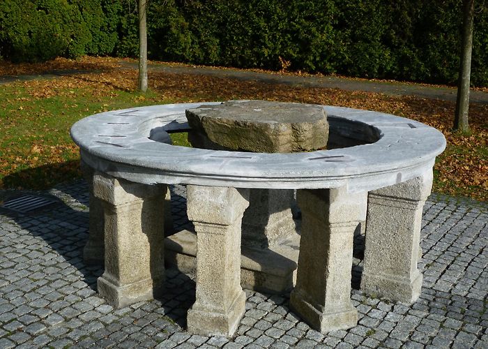 Maria Taferl Basilica Ancient Celtic Sacrificial Alter (Opferstein) Outside Maria Taferl ... photo