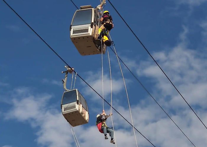 Benalmádena Cable Car Emergency rescue teams swing into action on Benalmádena's famous ... photo