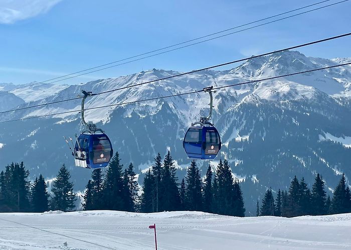 Madrisa Madrisa skiing at Klosters Switzerland photo