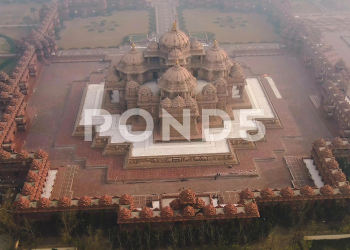 Akshardham Temple New Delhi, India, the "Akshardham" templ... | Stock Video | Pond5 photo