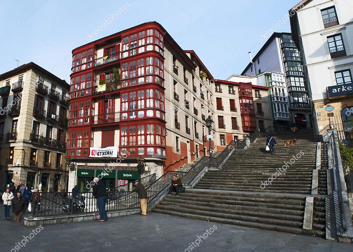 Calzadas de Mallona Bilbao: view of Calzadas de Mallona, the staircase built in 1745 ... photo
