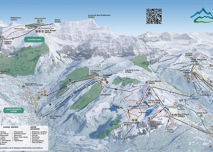 Ski Lift Vers l'Eglise BERGFEX: Ski resort Les Diablerets - Glacier 3000 - Skiing holiday ... photo
