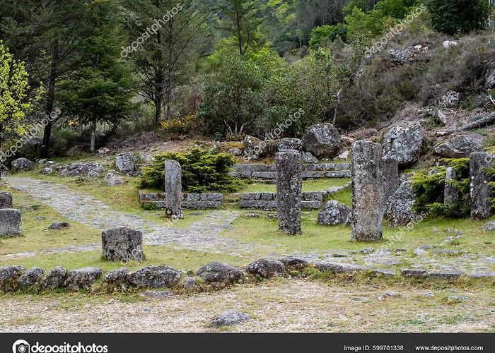 Parque Natural Baixa Limia Granite Milestones Xviii Roman Road Braga Astorga Parque Natural ... photo