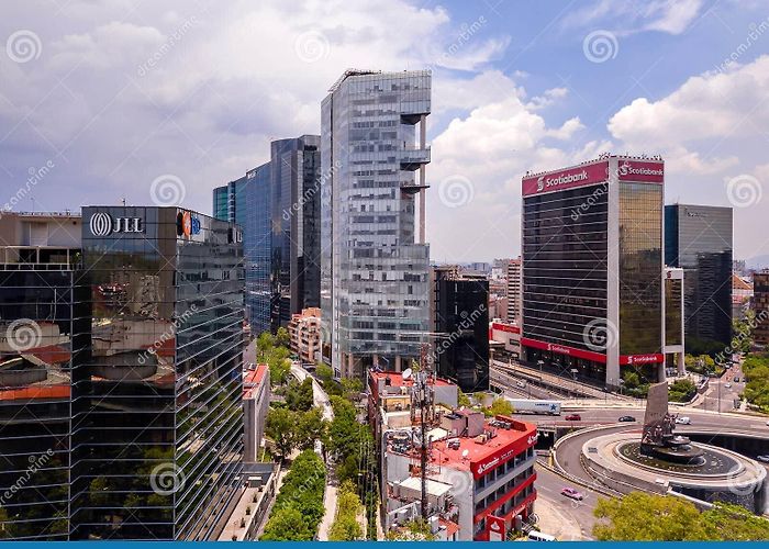 Fuente de Petroleos Mexico City Fuente De Petroleos Fountain Panoramic View Editorial ... photo