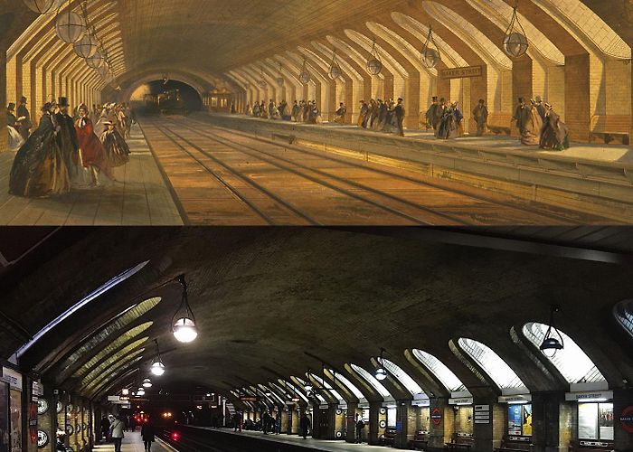 Baker Street Tube Station It hasn't changed much in 157 years, aside from the platform ... photo