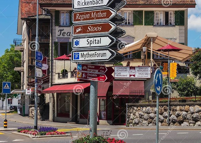 Rickenbach Old Town Street in Schwyz, Switzerland Editorial Image - Image of ... photo